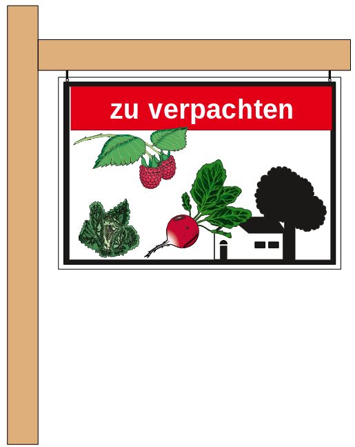 Schild zu verpachten